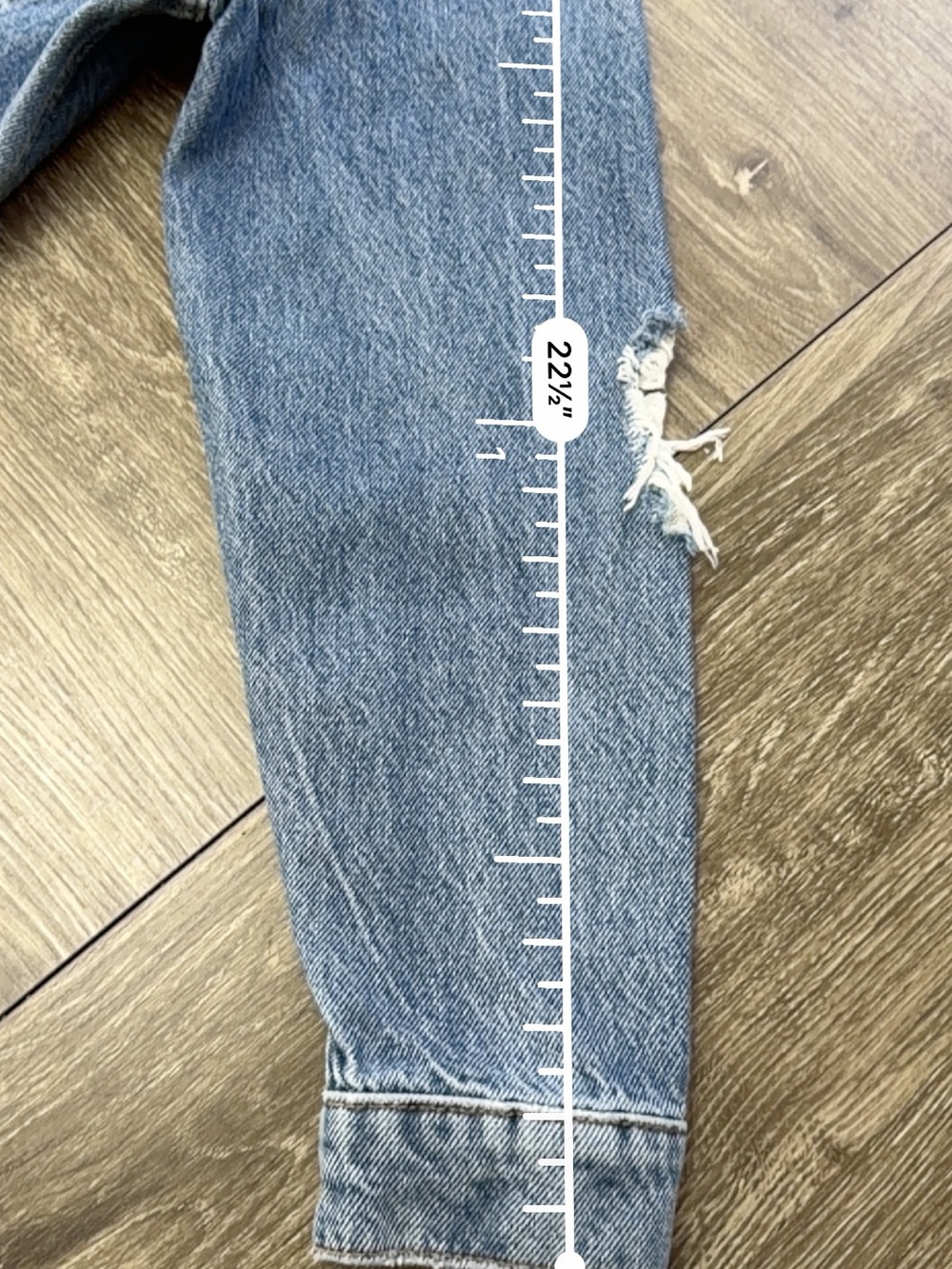 Levi’s Denim Trucker Jacket Women’s Small Blue Distressed Ripped 100% Cotton - Picture 11 of 12